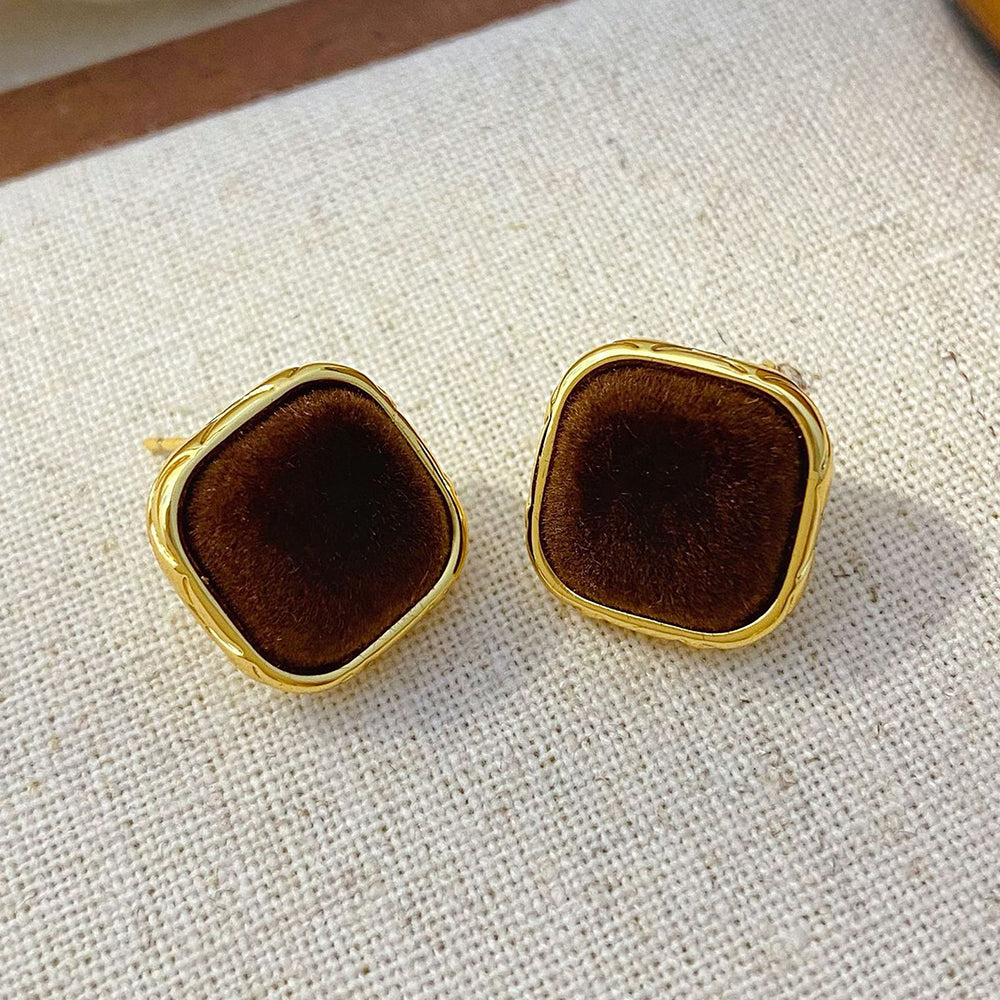 Geometric Square Stud Earrings - DippedShop Wholesale - #4595