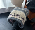 Vintage Jacquard Weave Knit Beanie Hat 6W6HAT720