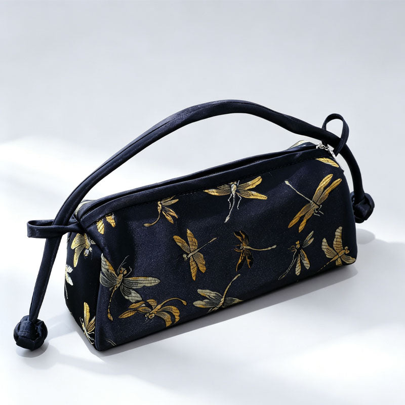 Elegant Floral Jacquard Color Block Handbag 6S10BBG1556
