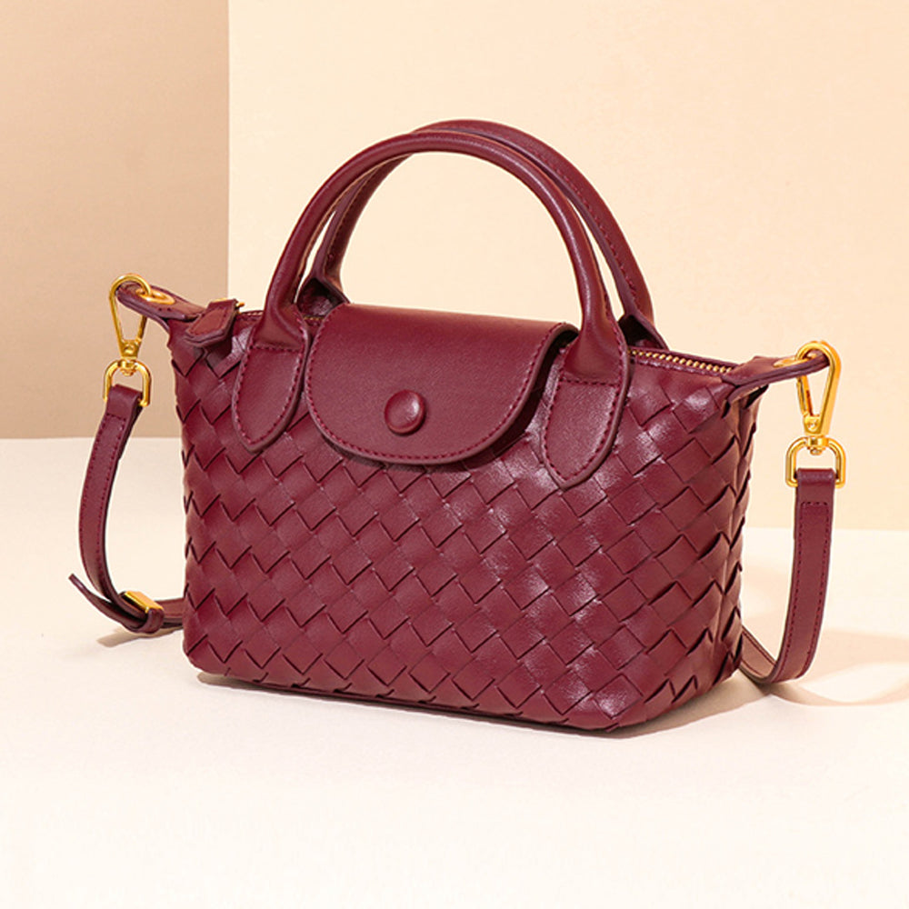 Trendy Handmade Woven Dumpling Crossbody Bag 6W10BBG2422