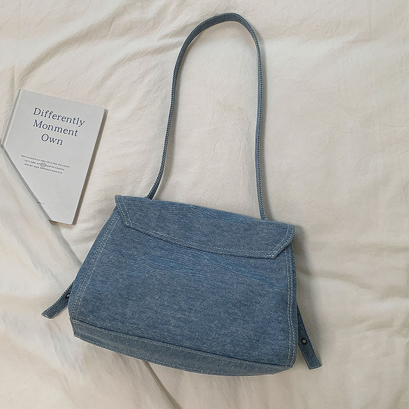 Casual Denim Flap Shoulder Bag 6W10BBG1351