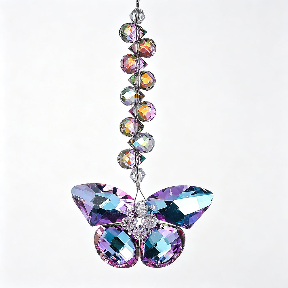 Sparkly Crystal Butterfly Bead Hanging Sunatcher 6H7HLS189