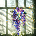 Wisteria Flower Stained Glass Window Hanging Suncatcher 6H7HLS194