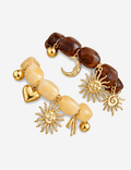 Vintage Irregular Resin Beaded Sun Pendant Bracelets 6W6JBR633