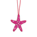 Chic Pearl Rhinestones Starfish Pendant Keychain 6W10BBC805