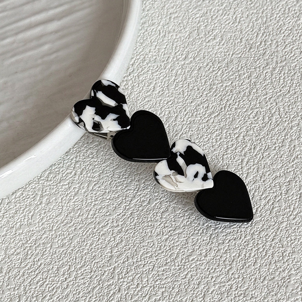 Marble Heart Hair Claw - DippedShop Wholesale - #0595