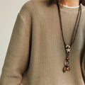 Layered Wooden Star Necklace - DippedShop Wholesale - #9107
