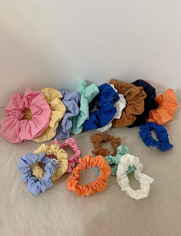 Dopamine Solid Color Cotton Elastic Scrunchies MK2BW6W6HSR56