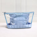 Minimalist Solid Color Quilt Shell Cosmetic Bag 6C5CO271