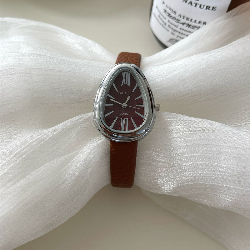 Snake Dial Leather Watch - DippedShop Wholesale - #0835