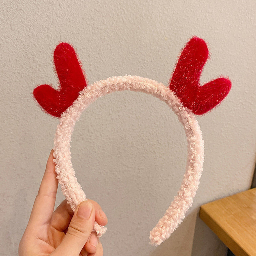 Reindeer Antler Plush Headband - DippedShop Wholesale - #8259