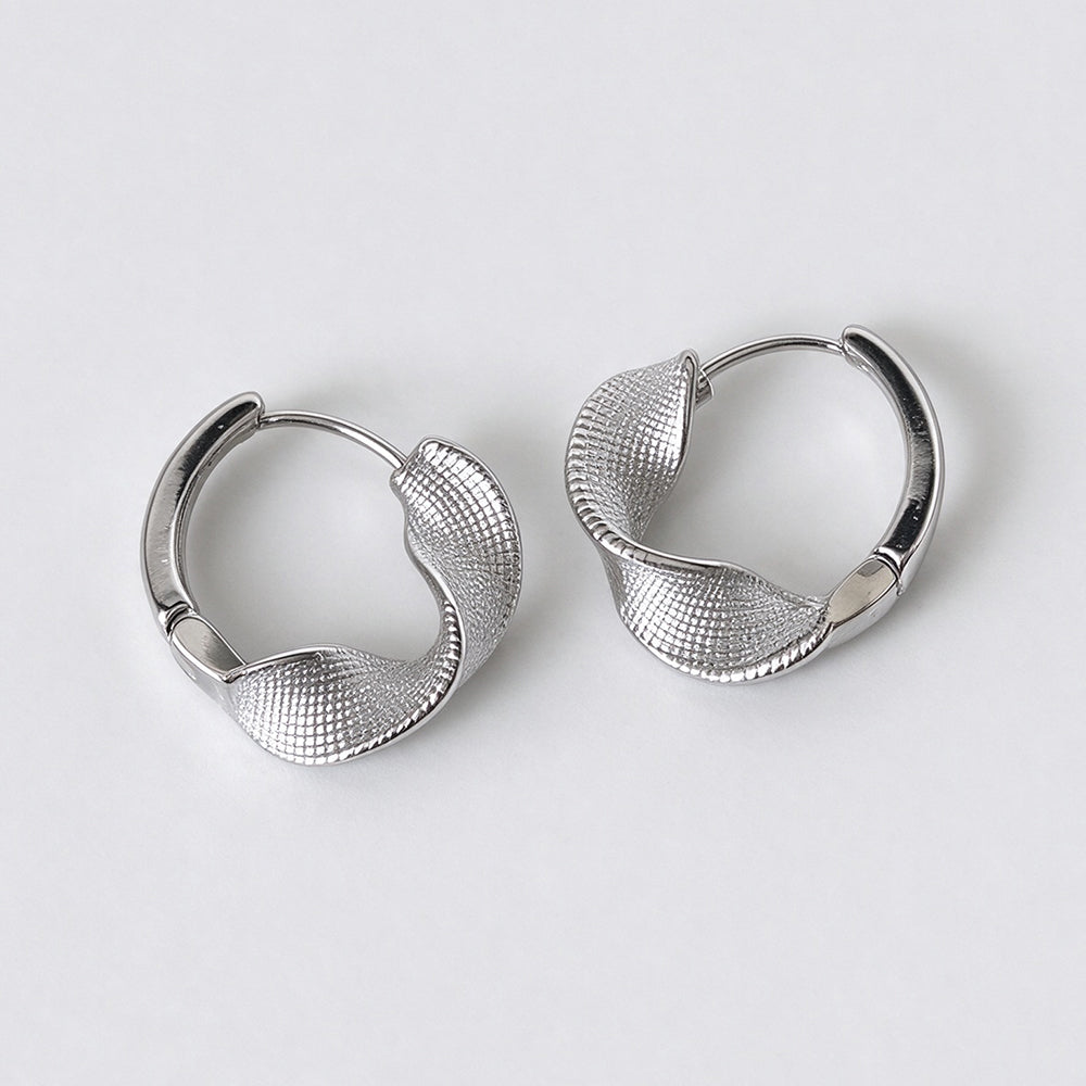 Twisted Texture Hoop Earrings - DippedShop Wholesale - #9555