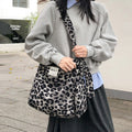 Fashion Striped Leoaprd Print Canvas Shoulder Bag 6W10BBG2485