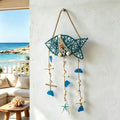 Handmade Crochet Rattan Fish Hanging Wind Chime 6H7HLS218