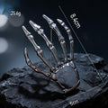 Vintage Halloween Skeleton Hand Bone Brooch Pin 6W6JPB66
