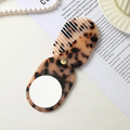 Vintage Leopard Oval Acetate Hair Combs MK2PPM6CT5CB64