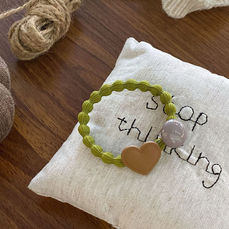 Danity Bead Love Heart Elastic Hair Tie MK2BLW6W6HHT22