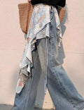 Printed Tie Side Wrap Skirt - DippedShop Wholesale - #9619