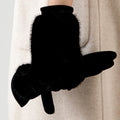 Faux Fur Touchscreen Gloves - DippedShop Wholesale - #5379