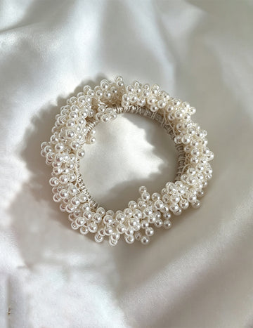 Elegant Pearl Bead High-Elastic Hair Tie 6W6HSR467