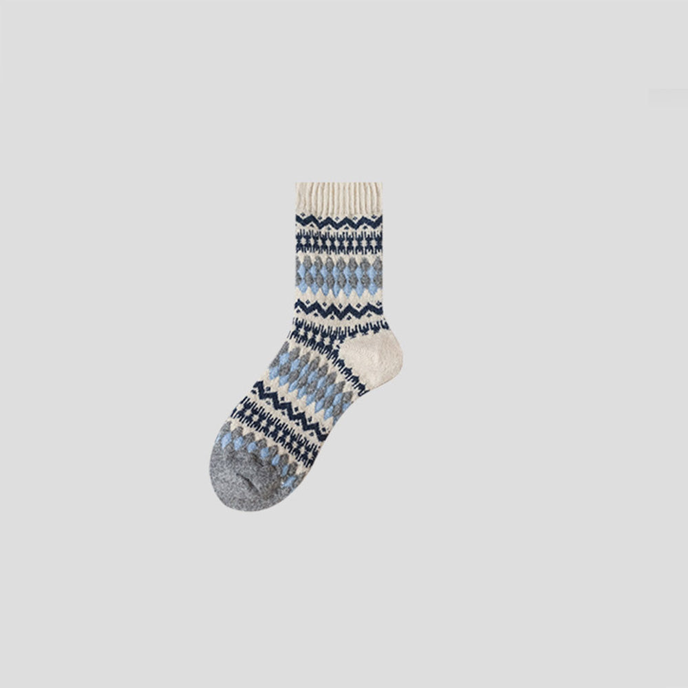 Fair Isle Crew Socks - DippedShop Wholesale - #2659