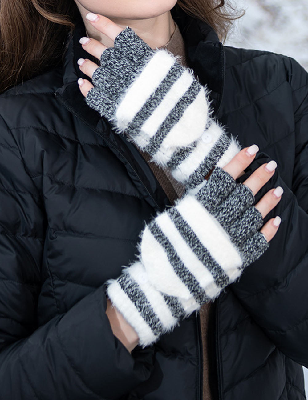 Convertible Mittens Fingerless - DippedShop Wholesale - #0707
