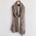 Solid Color Thin Mesh Long Silk Scarf 6W6NSC233