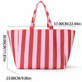 Striped Shopping Tote Bag - DippedShop Wholesale - #1459