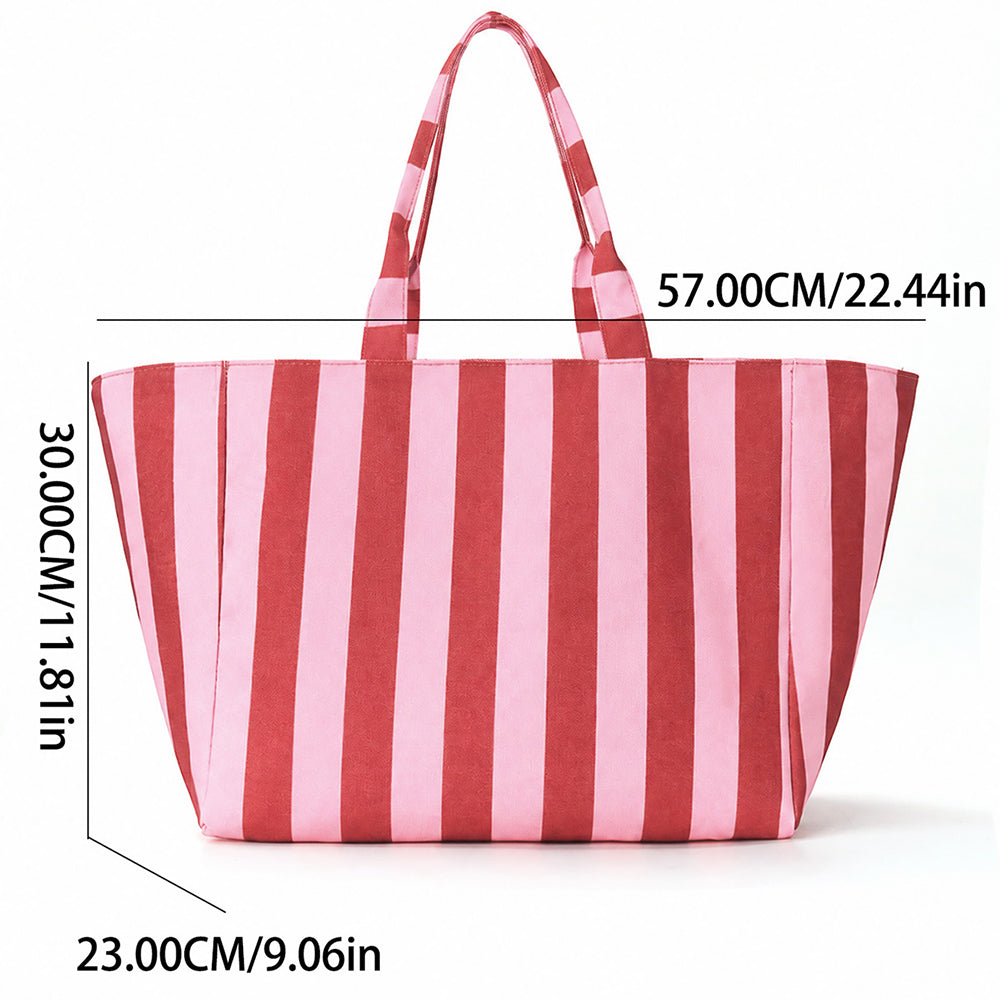 Striped Shopping Tote Bag - DippedShop Wholesale - #1459