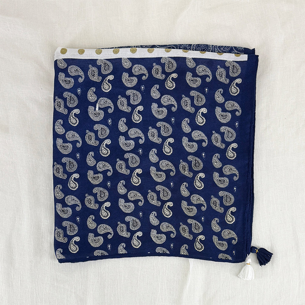 Vintage Polka Dot Paisley Print Square Scarf 6W6NSC211