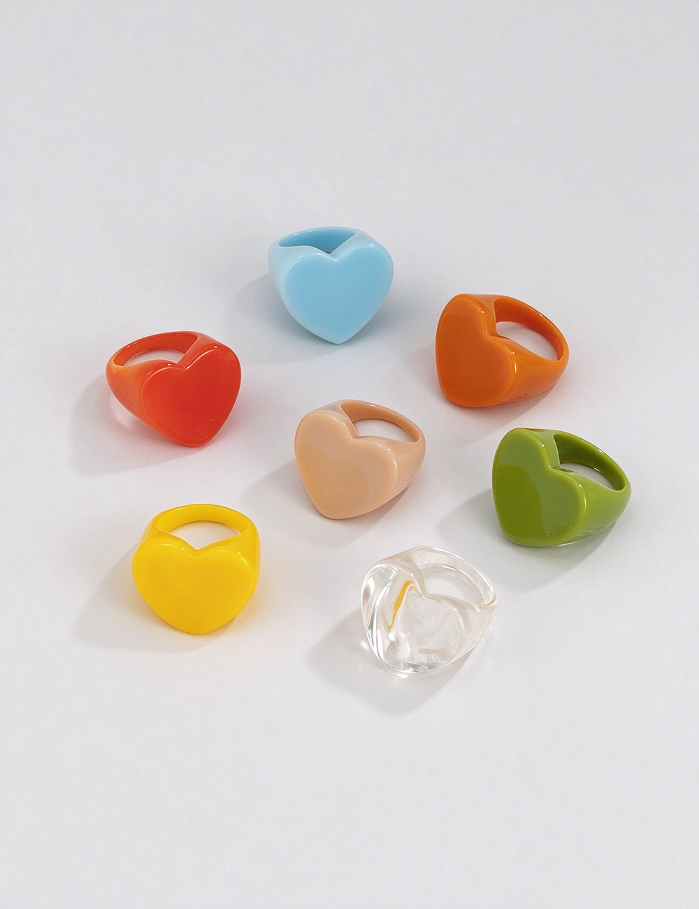 Resin Heart Ring - DippedShop Wholesale - #6515