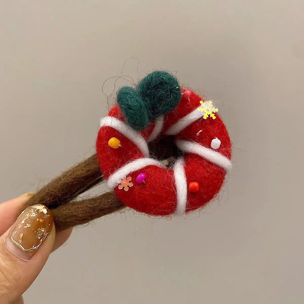 Plush Santa Hair Clip - DippedShop Wholesale - #5475