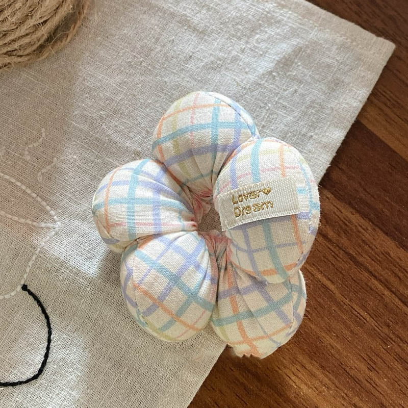 Stylish Polka Dots Sponge Flower Hair Tie MK2BLW6W6HHT19