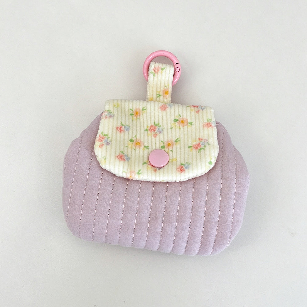 Floral Corduroy Flap Mini Pouch 6W10BWB387