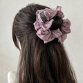 Simple Solid Color Ruffled Elastic Scrunchies 6W6HSR481