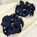 Retro Floral Embroidery Ruffled Hair Scrunchies 6W6HSR355