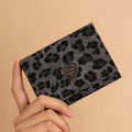 Vintage Leopard Print Tri-Fold Credit Card Wallet 6S10BWB85