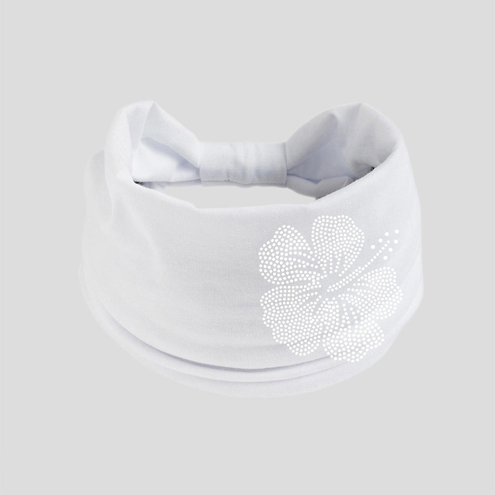 Rhinestone Floral Wide Headband - DippedShop Wholesale - #9427