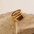 Hollow Wide Band Ring - DippedShop Wholesale - #3043