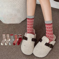 Stylish Color Block Polka Dots Knit Socks 6W8FSO1005