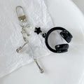 Chic Metal Earphone Microphone Pendant Keychain 6W10BBC391