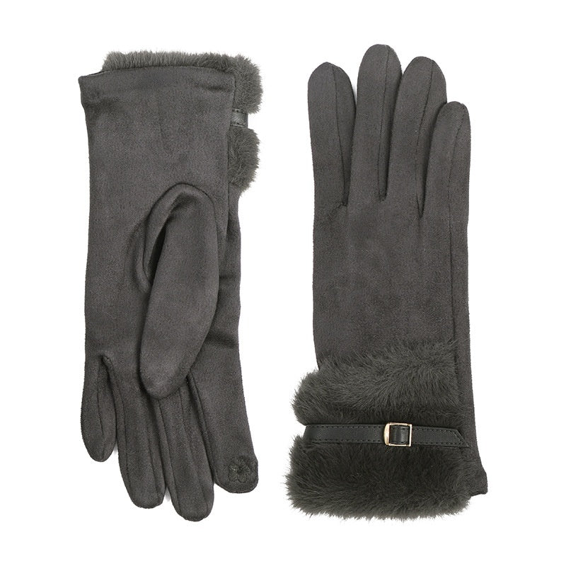Elegant Suede Touch Screen Thicken Warm Gloves 6W6GLO78
