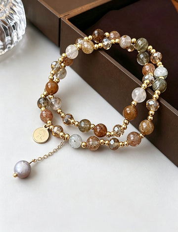 Natural Stones Beads Chain Adjustable Bracelet 6W6JBR723