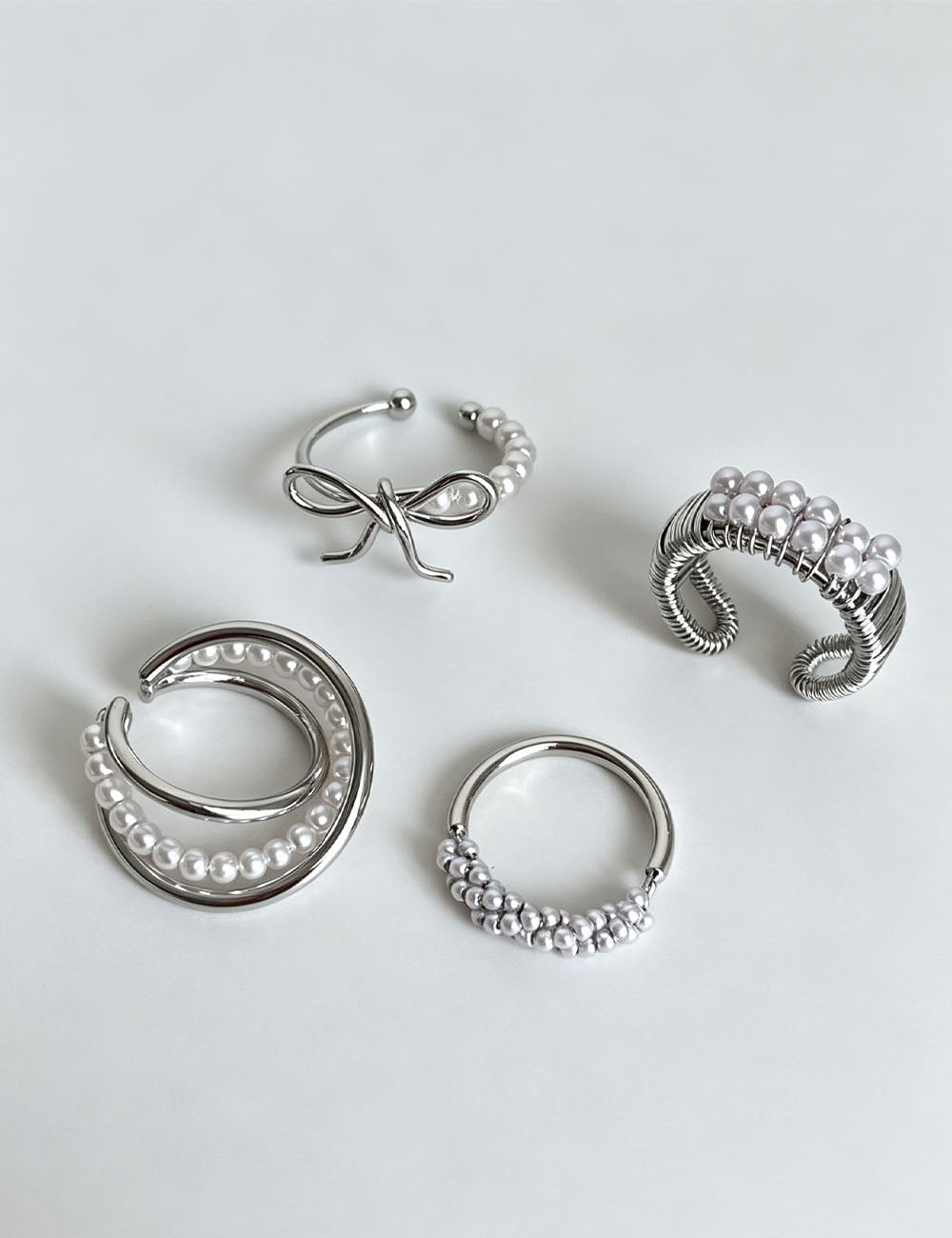 Layered Wrapped Pearl Ring - DippedShop Wholesale - #3219