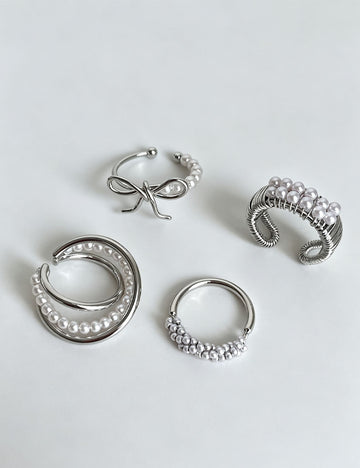 Layered Wrapped Pearl Ring - DippedShop Wholesale - #3219