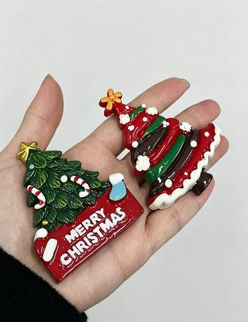 Cute 3D Resin Christmas Tree Fridge Magnet 6H7HBW564