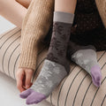 Vintage Floral Embossed Split Toe Tabi Socks 6W8FSO687