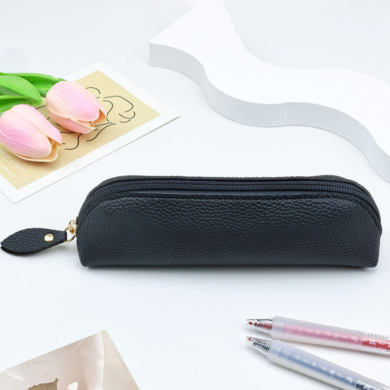Creative Lychee Grain Solid Color PU Pencil Pouch 6S10BOB1056