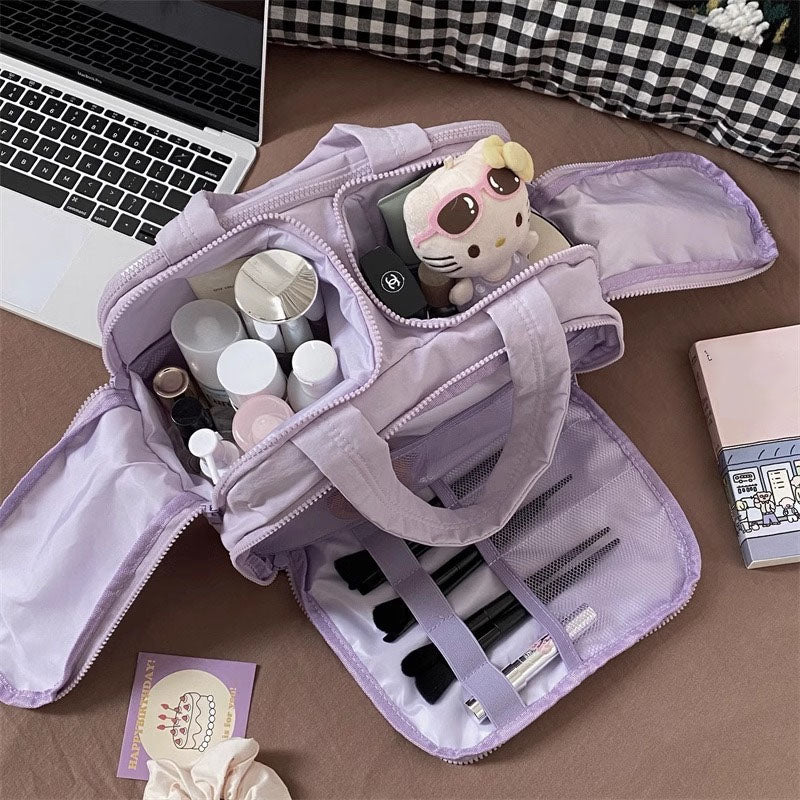 Solid Color Large Capacity Multi Layer Makeup Bag MK2BW6S10BOB91