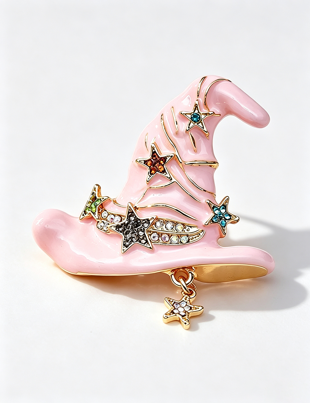 Magical Halloween Witch Star Hat Brooch 6W6JPB54